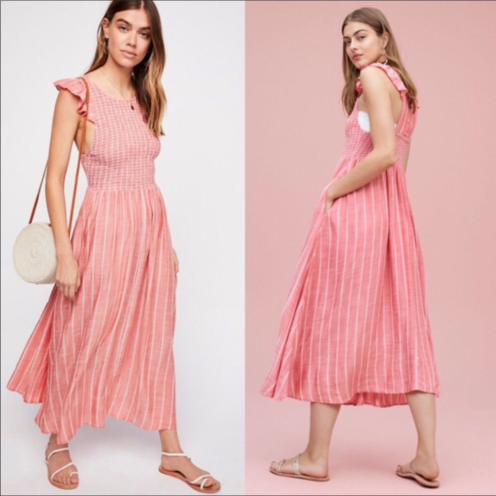 Free People Chambray Butterflies Dress